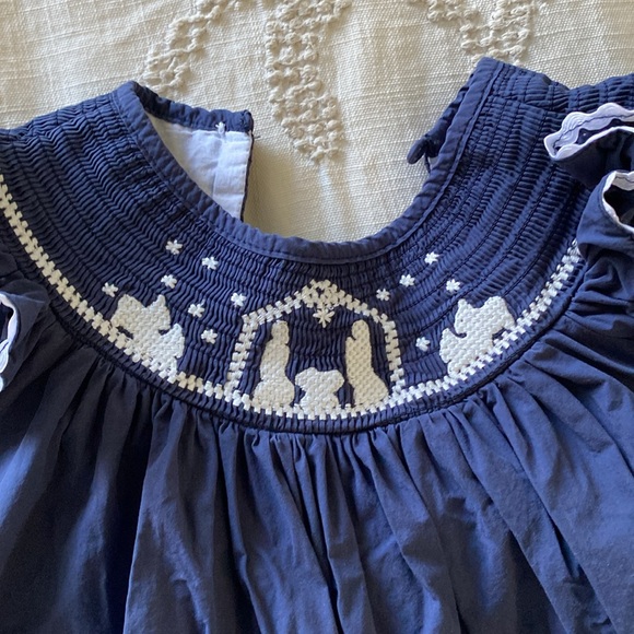 Lil Cactus Smocked Sleeveless Nativity Dress | Sz 2T - Picture 2 of 6